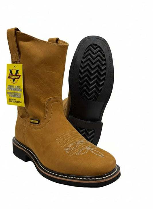 Men's Work Boots E-922 Square Toe Crazy Leather Mango