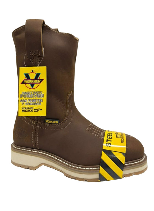Men's Work Boots E-7600 Crazy Cafe Square Steel Toe