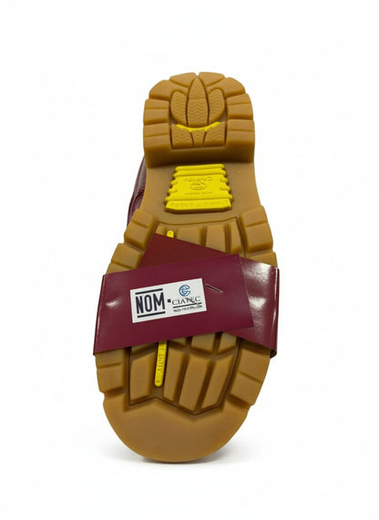 Men's Work Boots Caribu  E-837 Nobuck Cajeta Round Steel Toe