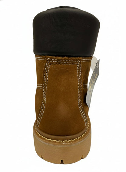 Men's Work Boots Caribu  E-837 Nobuck Cajeta Round Steel Toe