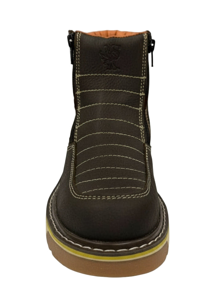 Men's Work Boots Caribu E-371E Floter Cafe Roundo Toe