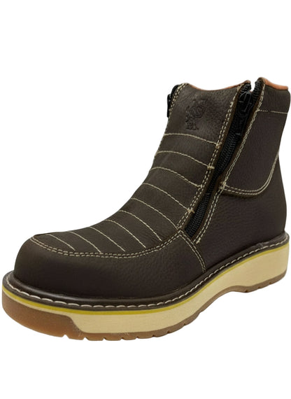 Men's Work Boots Caribu E-371E Floter Cafe Roundo Toe