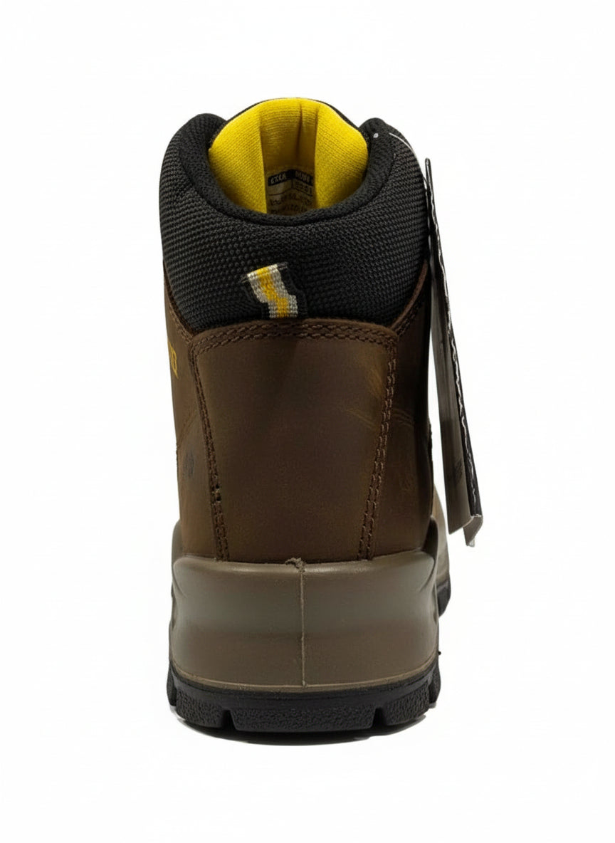 Men's Work Boots Caribu E-317 Crazy Cafe Round Toe Stell