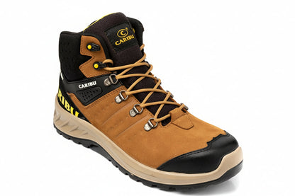 Men's Work Boots Caribu E-356 Nobuck Cajeta Round Toe